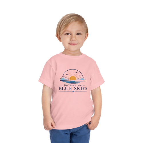Toddler Tee — "Nothing But Blue Skies" Sunrise Graphic