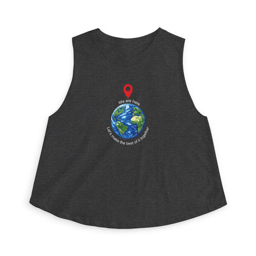 Women's Crop Top with we are here image