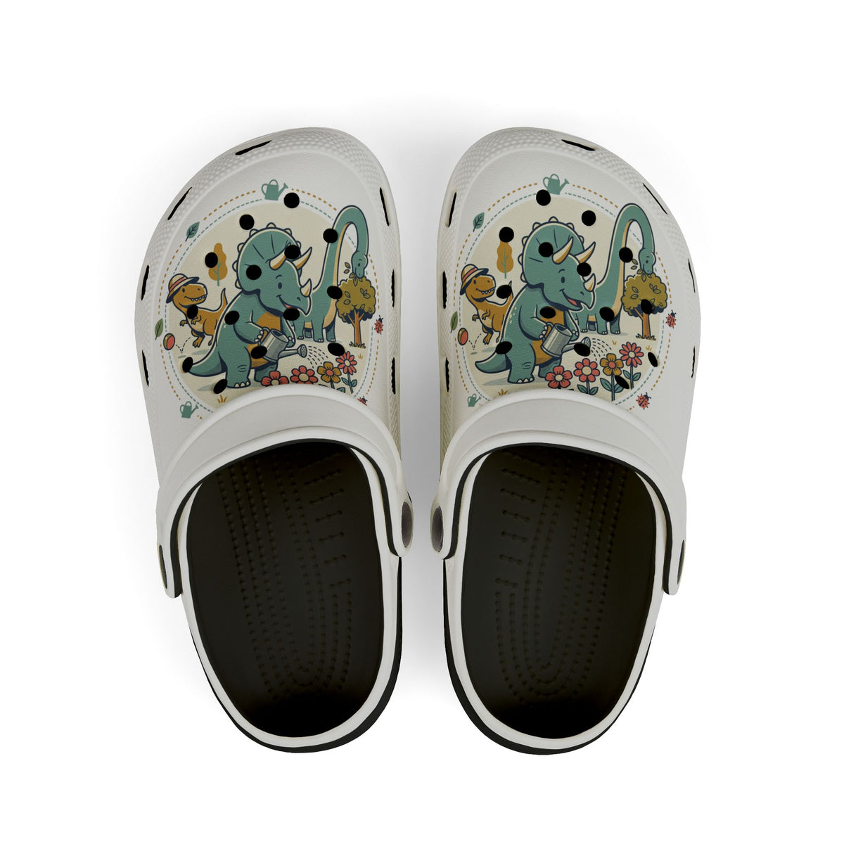 Kids Blue Dino Foam Clogs     