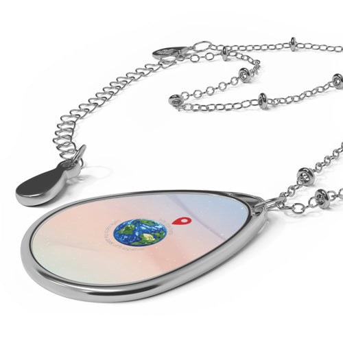 Elegant Oval Pendant Necklace 