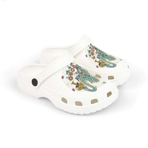 Kids Blue Dino Foam Clogs     