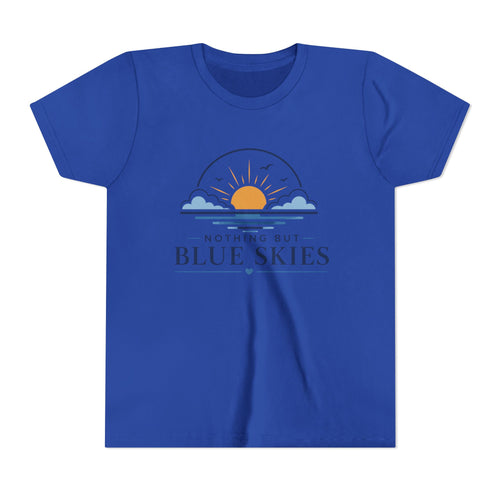 Youth Tee - "Nothing But Blue Skies" Sun & Clouds Graphic