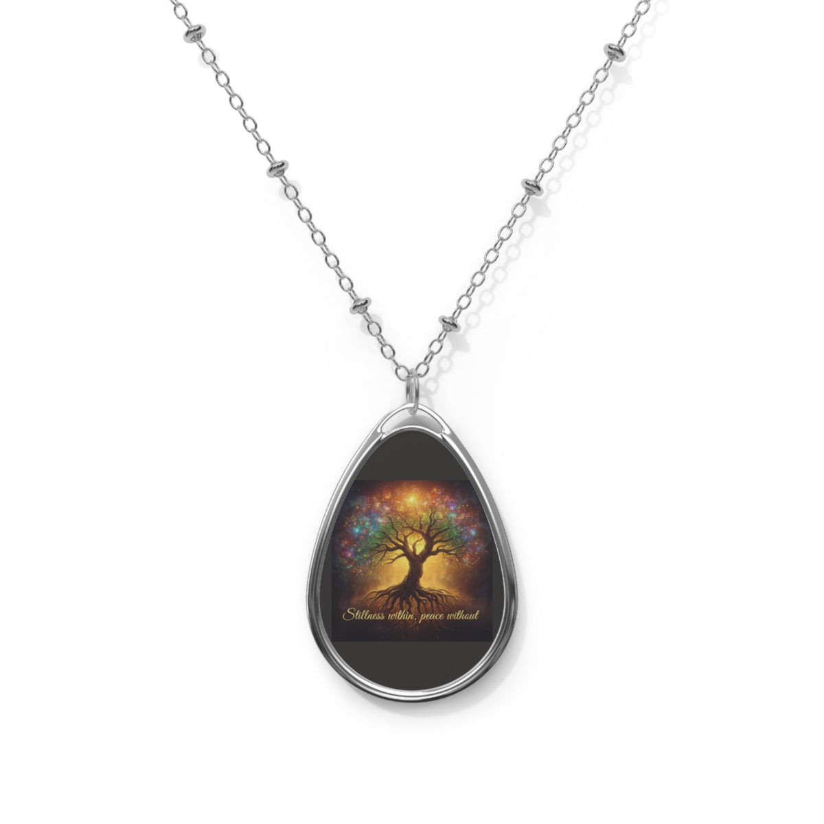 Tree of Life Oval Necklace Pendant