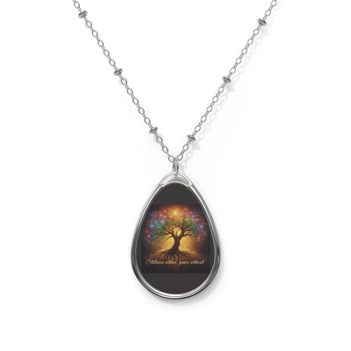 Tree of Life Oval Necklace Pendant