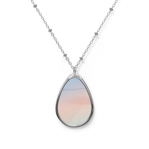 Sterling Oval Pendant Necklace