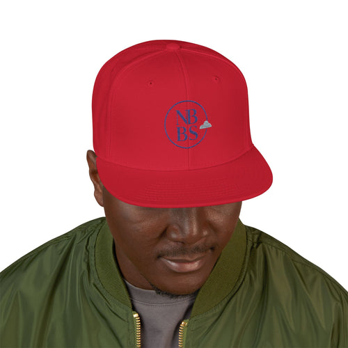 Embroidered Skull & Cloud Snapback Hat