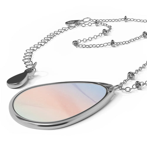 Sterling Oval Pendant Necklace