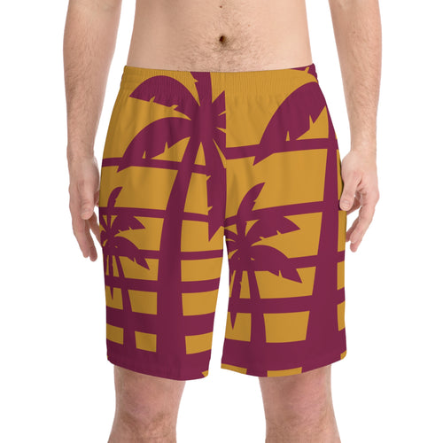 Men's Elastic Beach Shorts AOP
