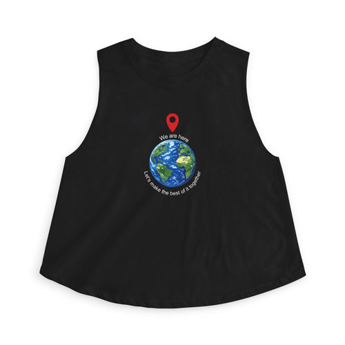 Women's Crop Top with we are here image