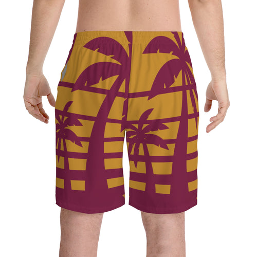 Men's Elastic Beach Shorts AOP