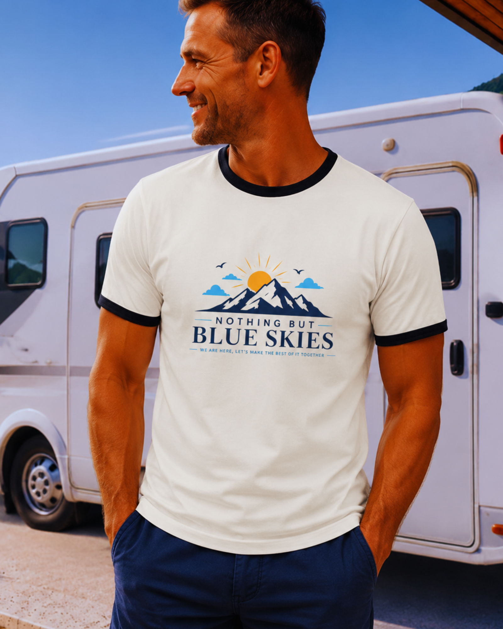 Nothing But Blue Skies Ringer Tee